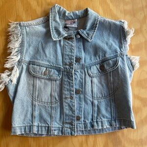 Frayed Denim Vest